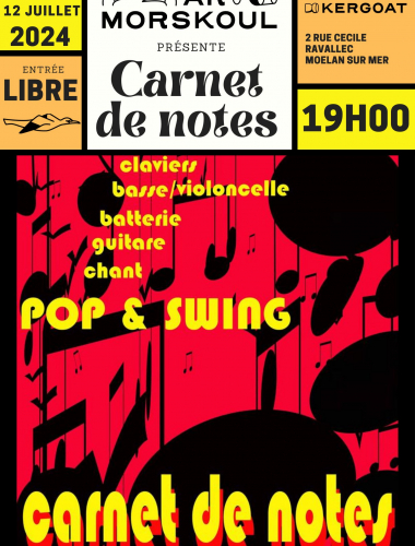 Concert - Carnet de notes - Moëlan-sur-Mer Le 12 juil 2024